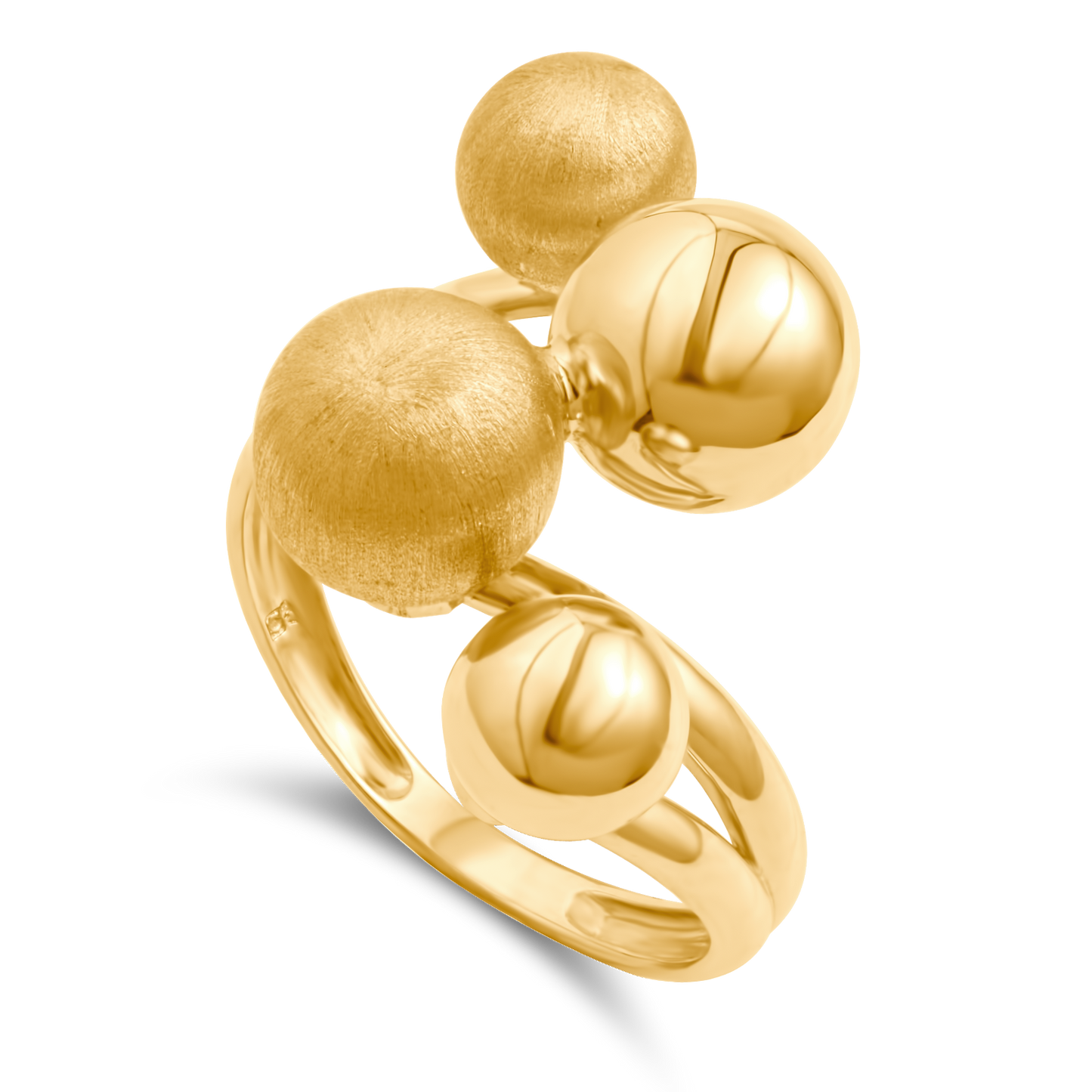 Anel de Bola em Ouro 18K Amarelo