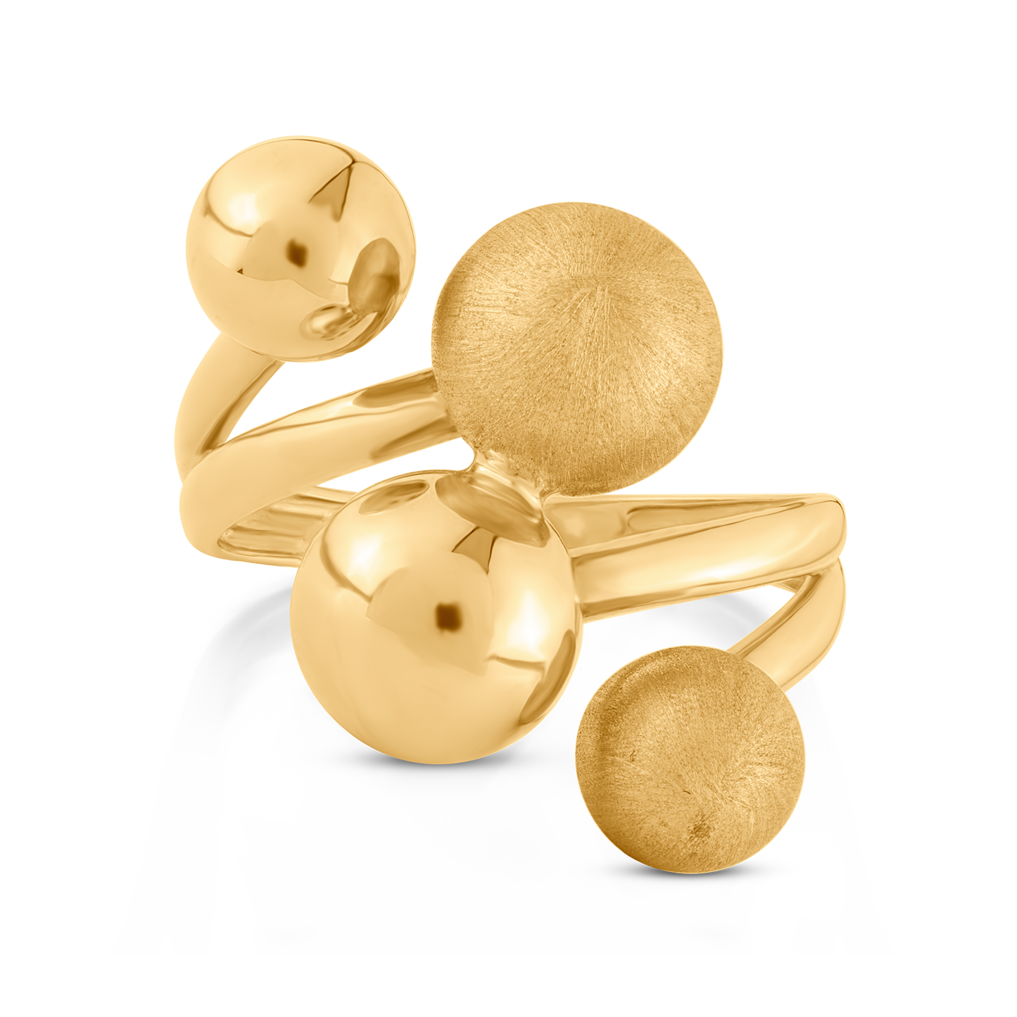 Anel de Bola em Ouro 18K Amarelo