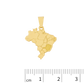 18K Yellow Gold Brazil Map with Highlighted State