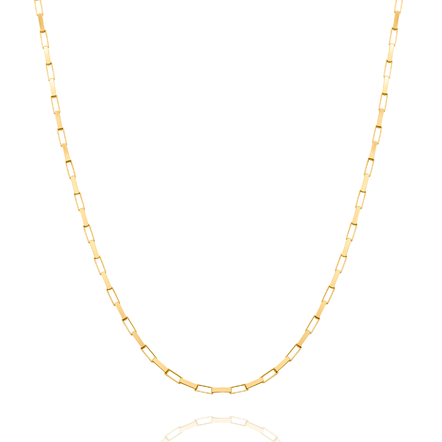 Corrente Elo Quadrado em Ouro 18K Amarelo