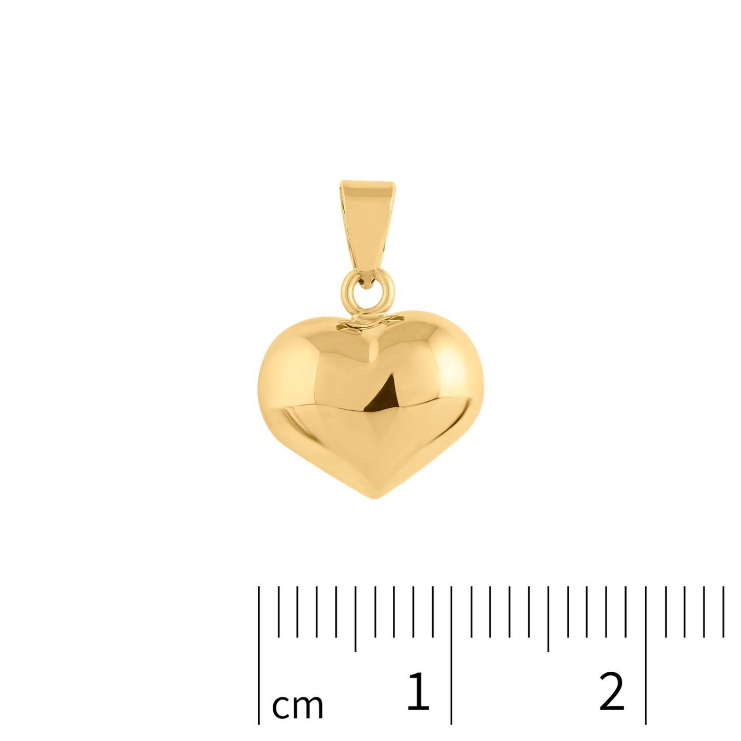 18K Yellow Gold Heart Charm