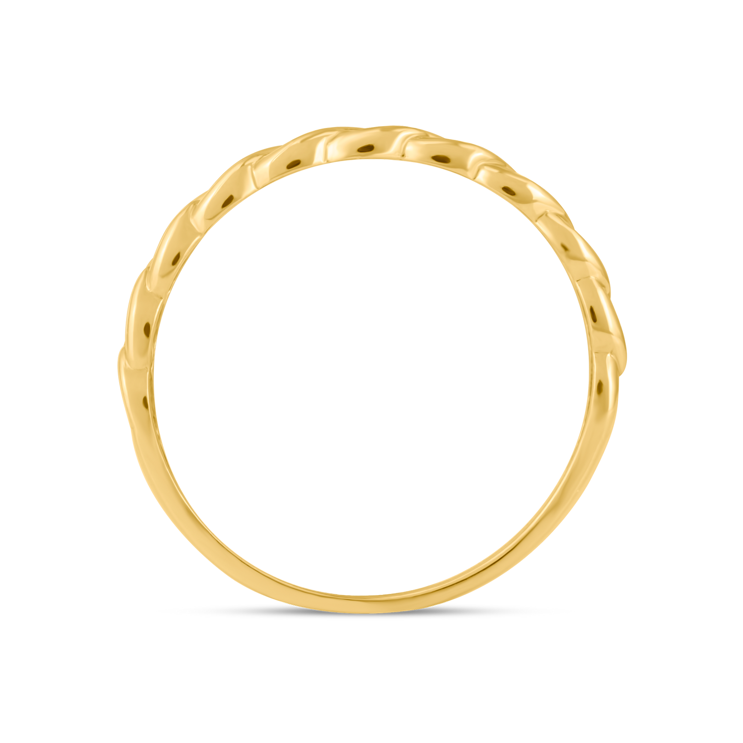 Anel Elo Cubano em Ouro 18K Amarelo