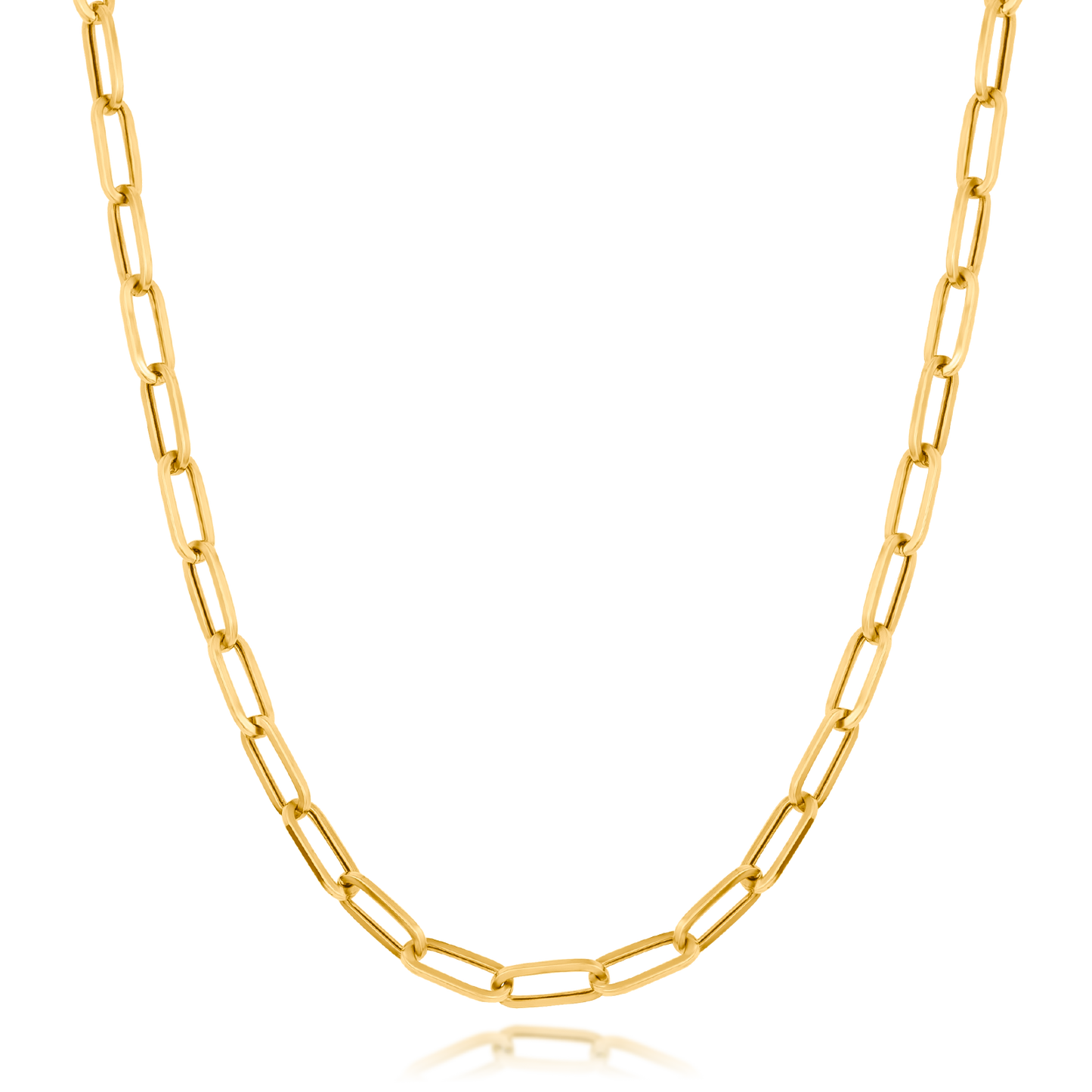 18K Yellow Gold Paper Clip Chain