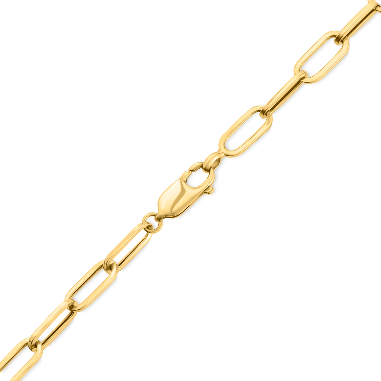 18K Yellow Gold Paper Clip Chain