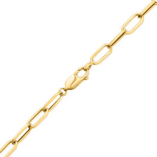18K Yellow Gold Paper Clip Chain