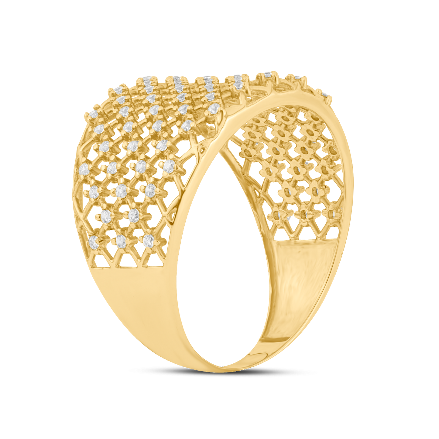 18K Yellow Gold Ring with CZ