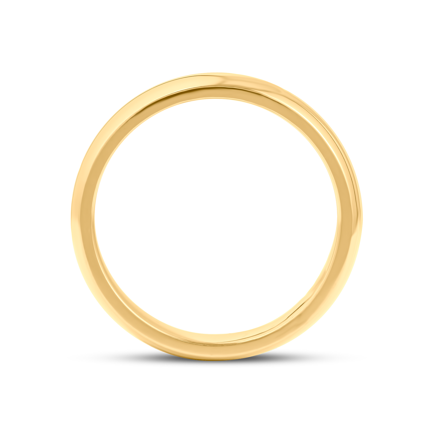 18K Yellow Gold Round Wedding Band