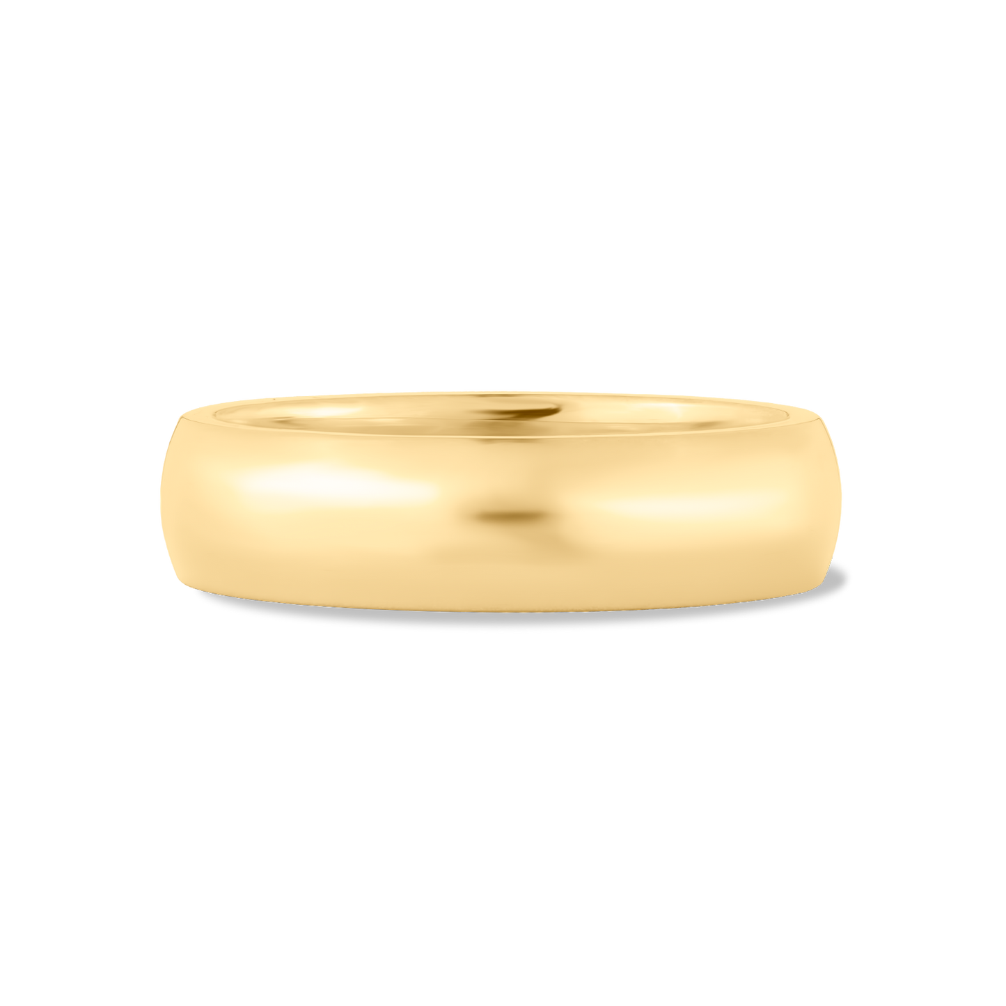 18K Yellow Gold Round Wedding Band