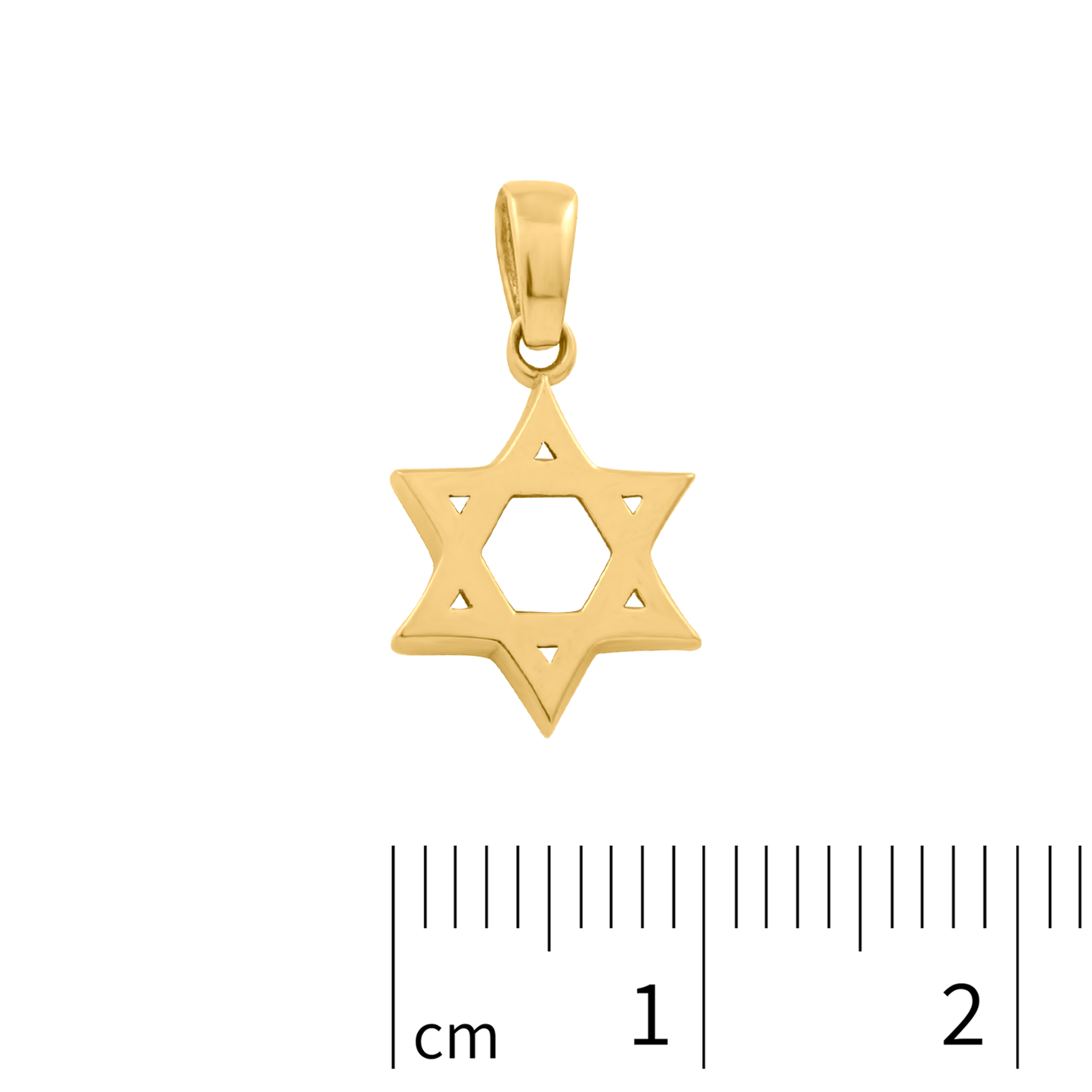 18K Yellow Gold Star of David Charm