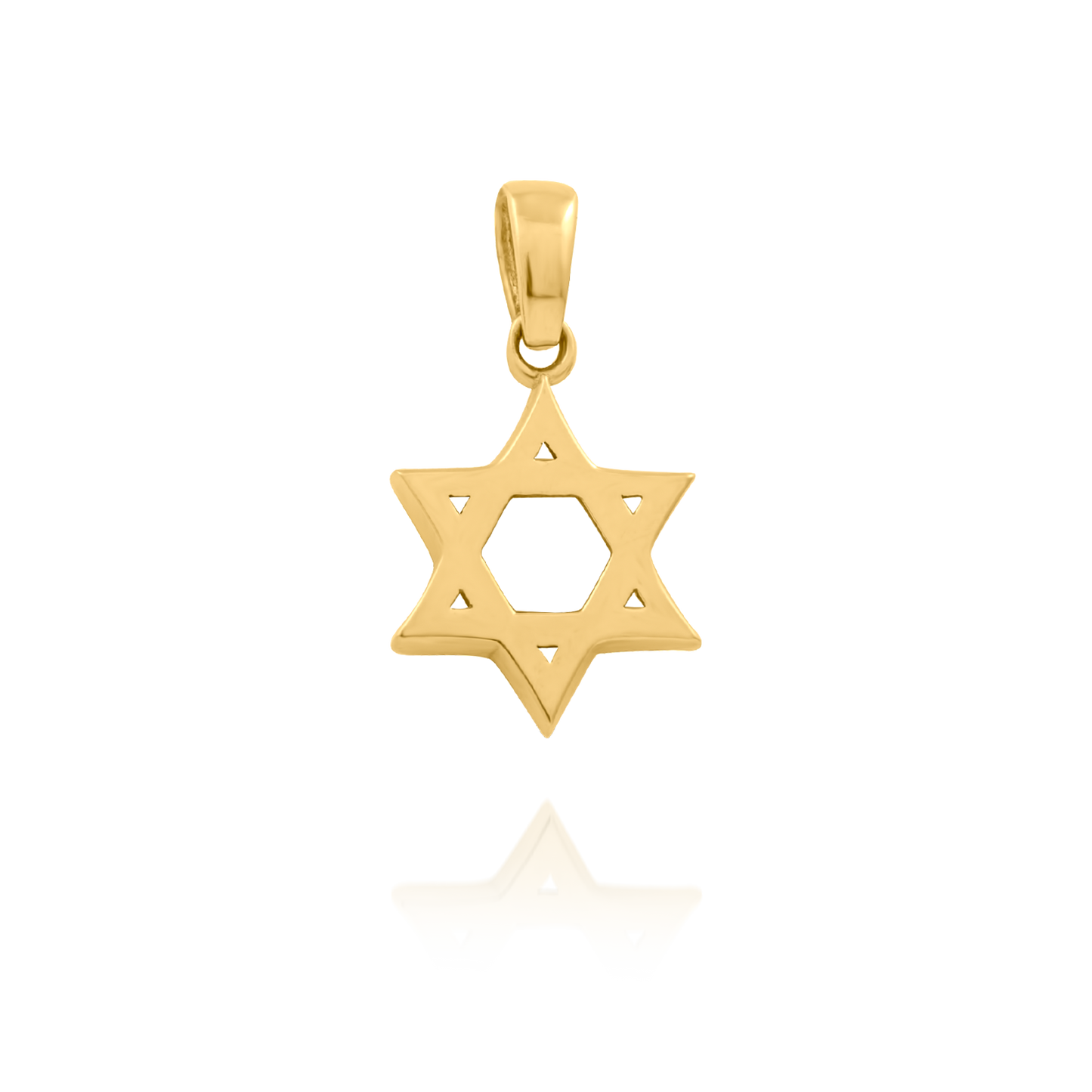 18K Yellow Gold Star of David Charm