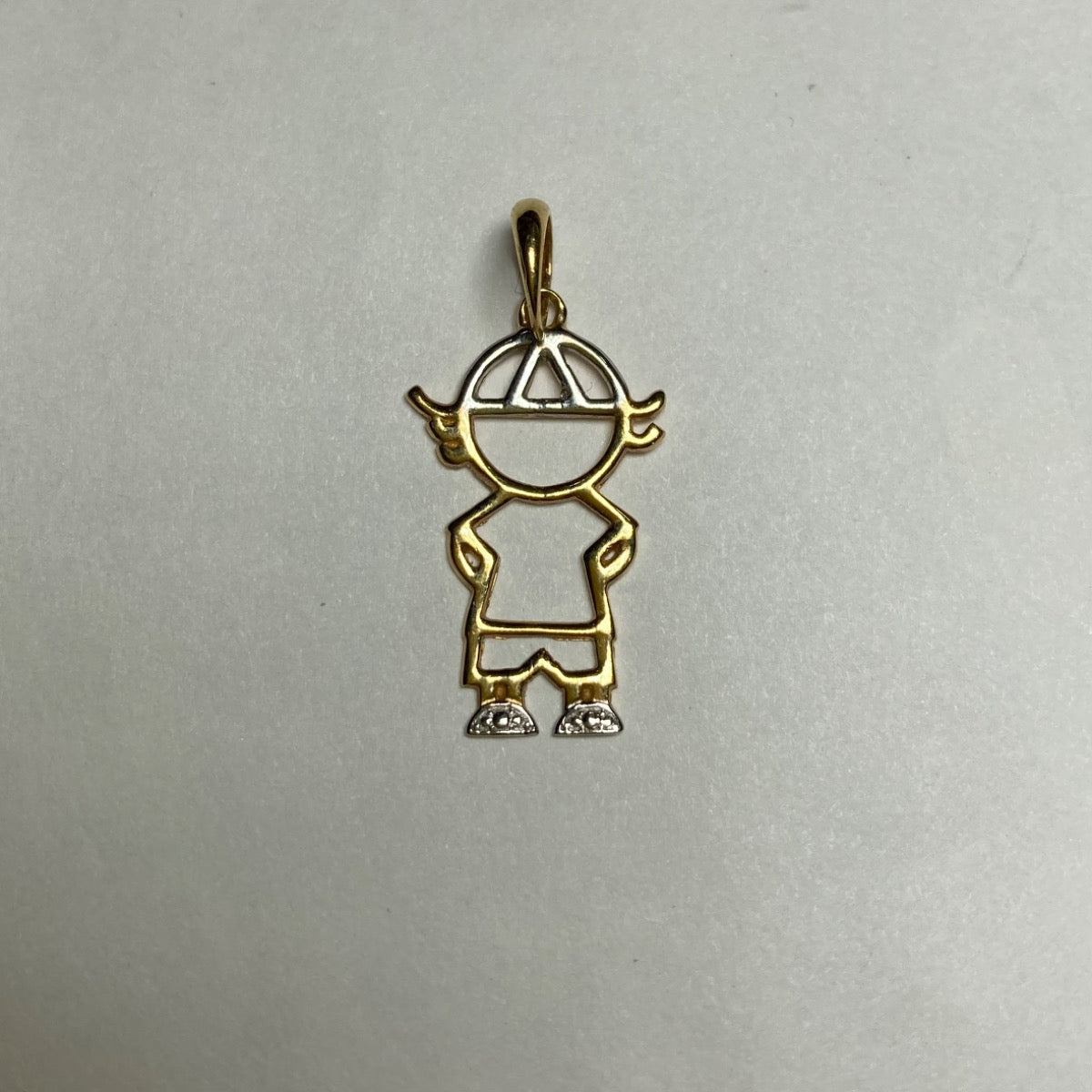 18K Two-Tone Gold Charm