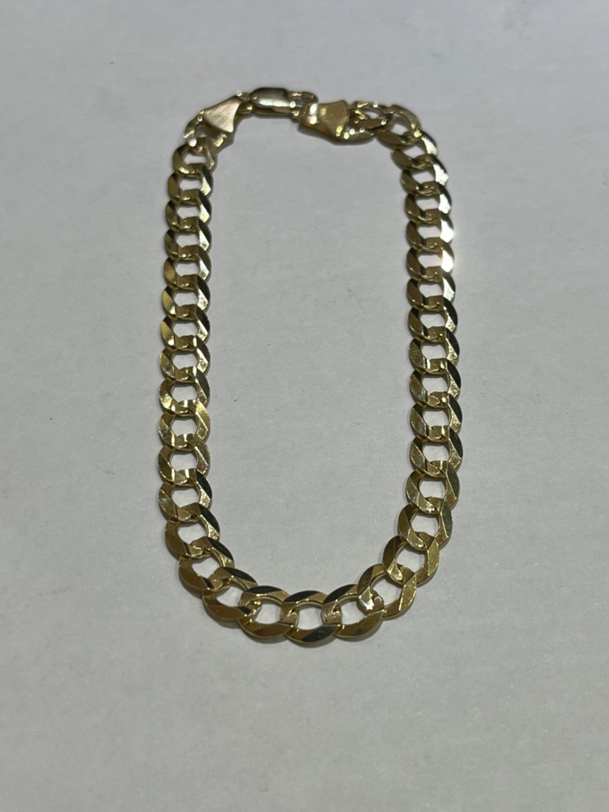14K Yellow Gold Cuban Link Bracelet Men's Bracelet