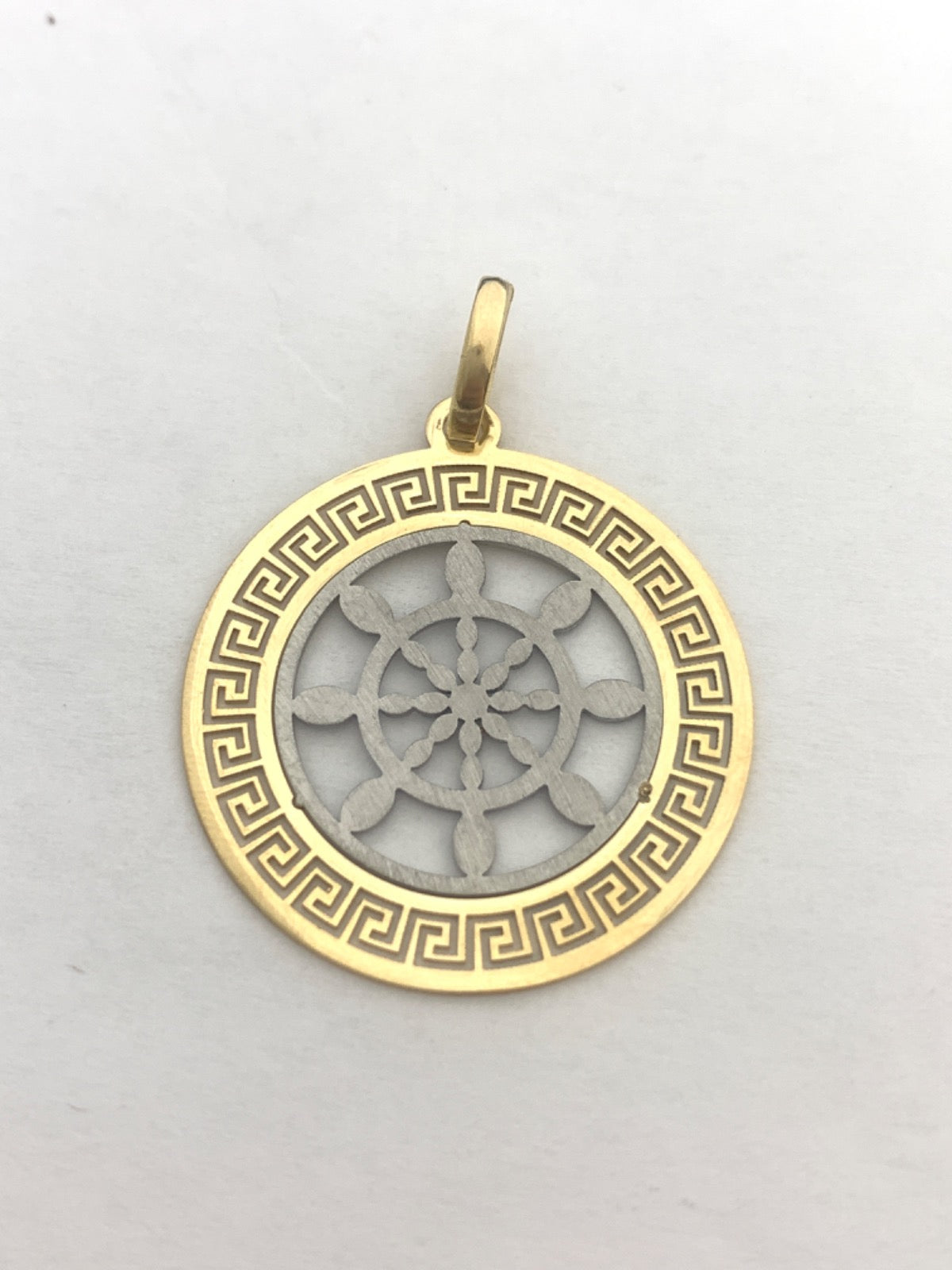 18K Two-Tone Gold Pendant