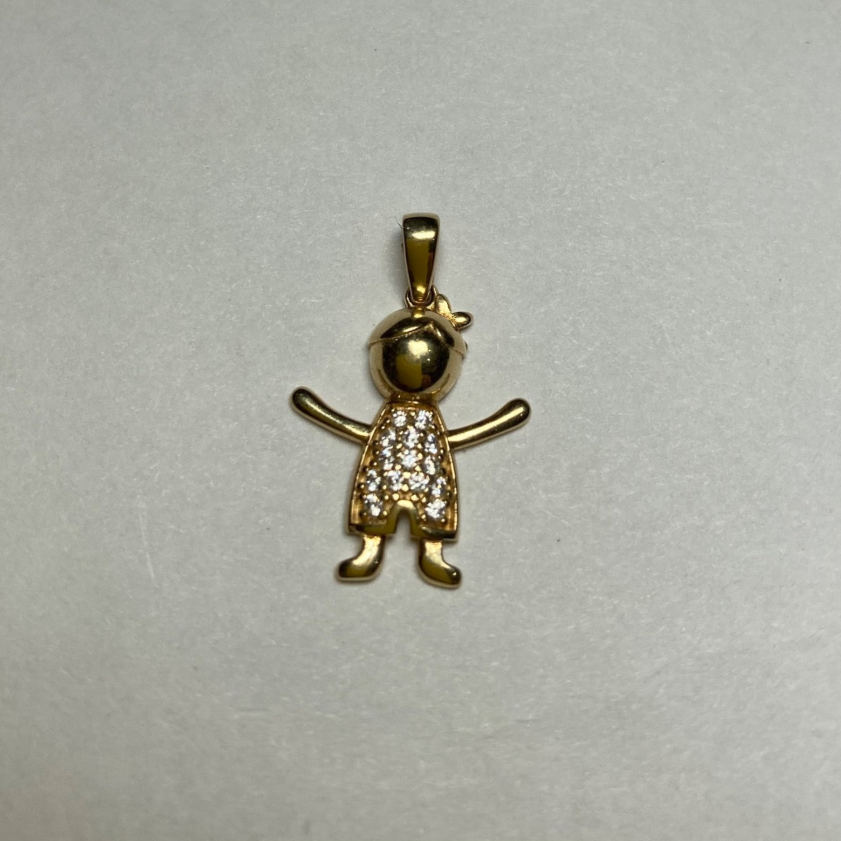 18K Yellow Gold Charm with CZ