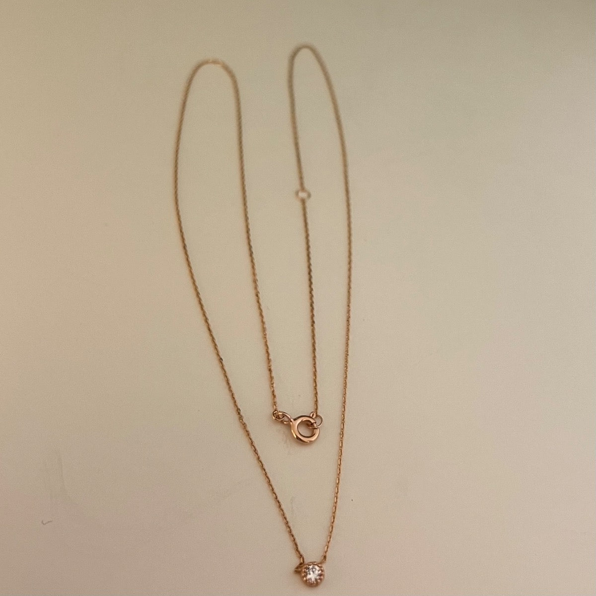 14K Rose Gold Charm Necklace Set with CZ