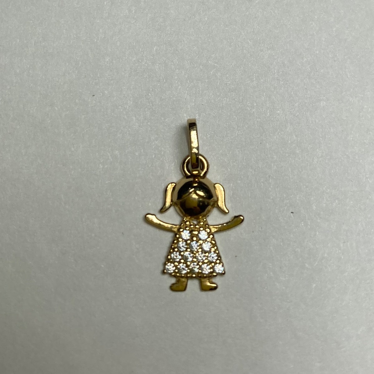 18K Yellow Gold Charm with CZ