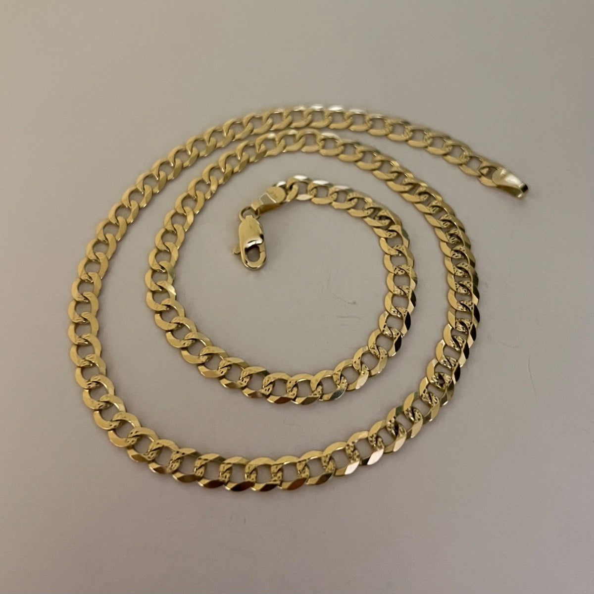 14K Yellow Gold Curb Chain