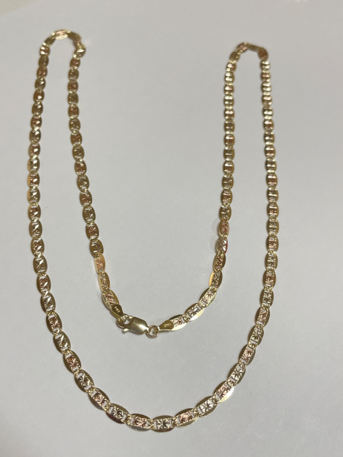 14K Tri-Tone Gold Gucci Link Chain