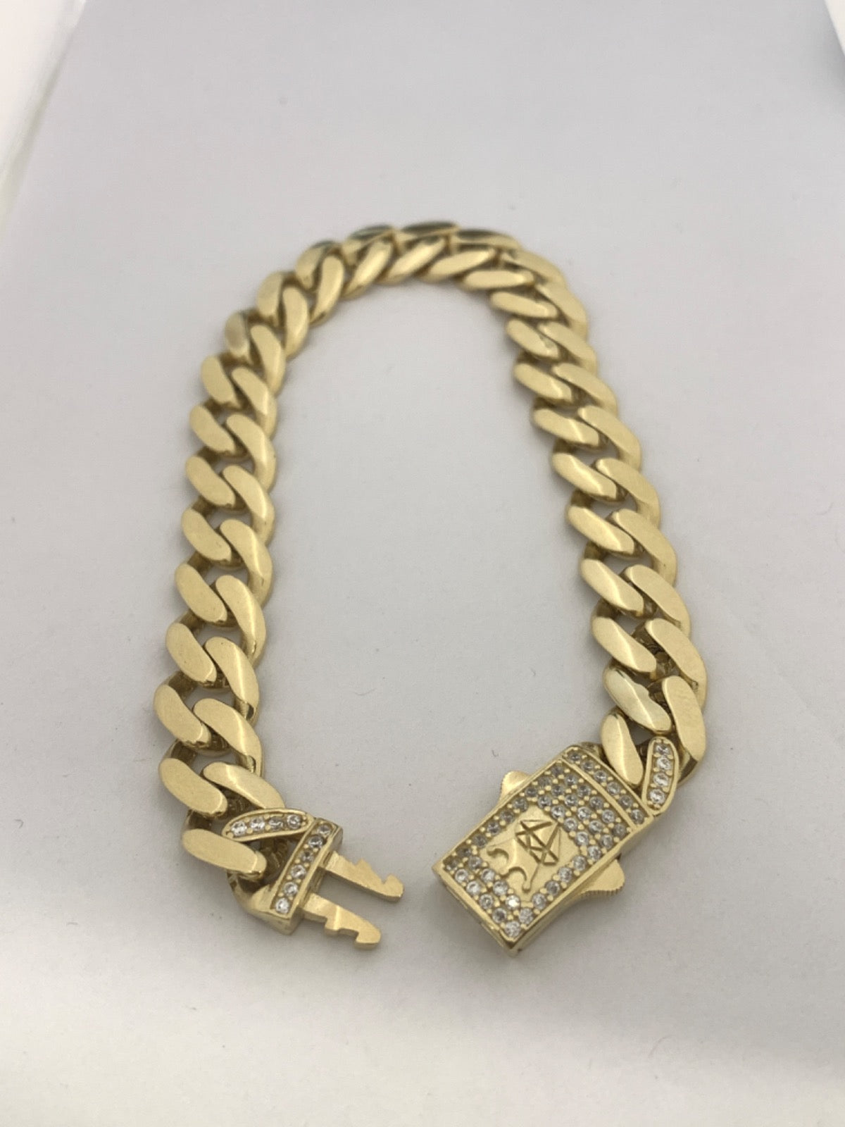 14K Yellow Gold Bracelet with CZ