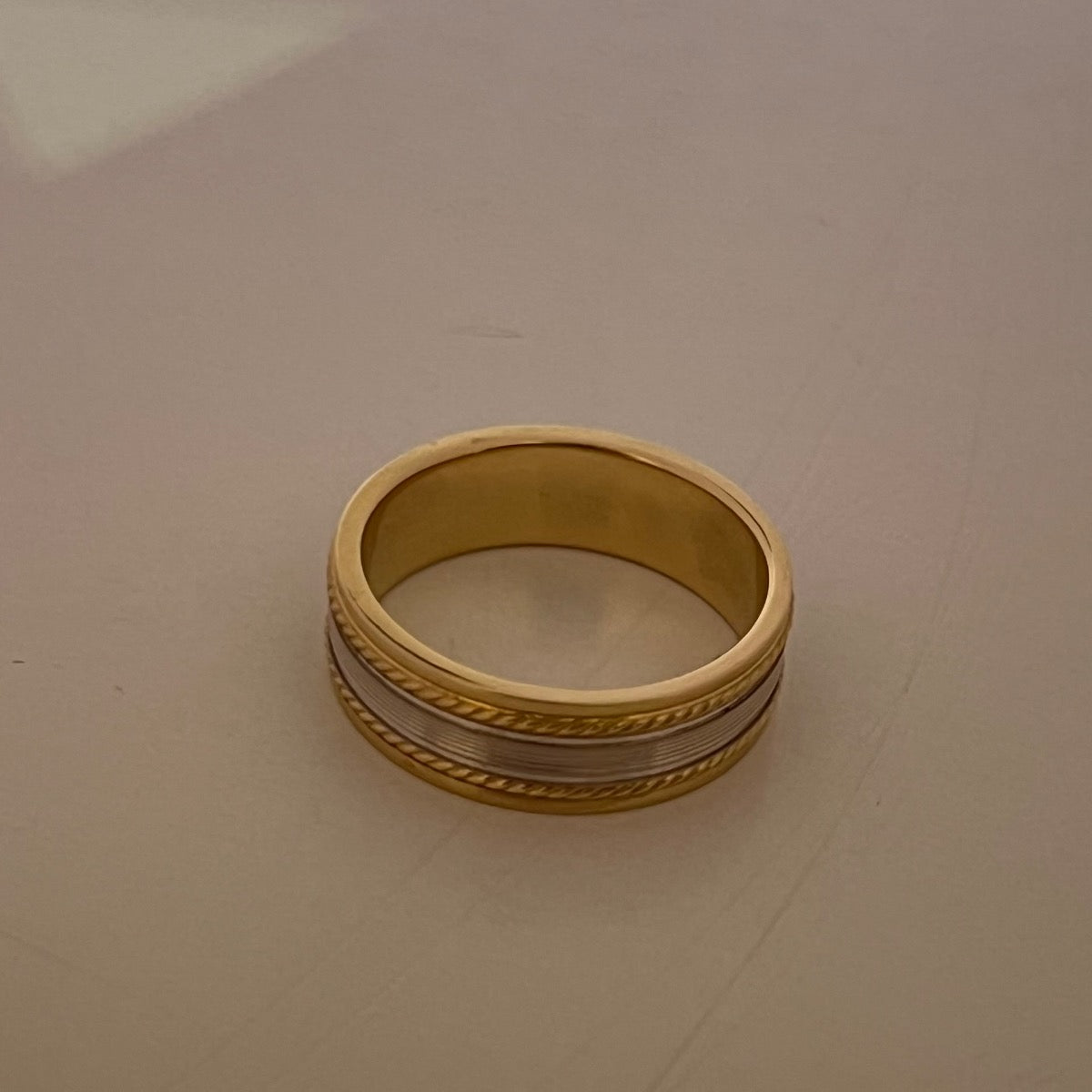 18K Two-Tone Gold Wedding Band