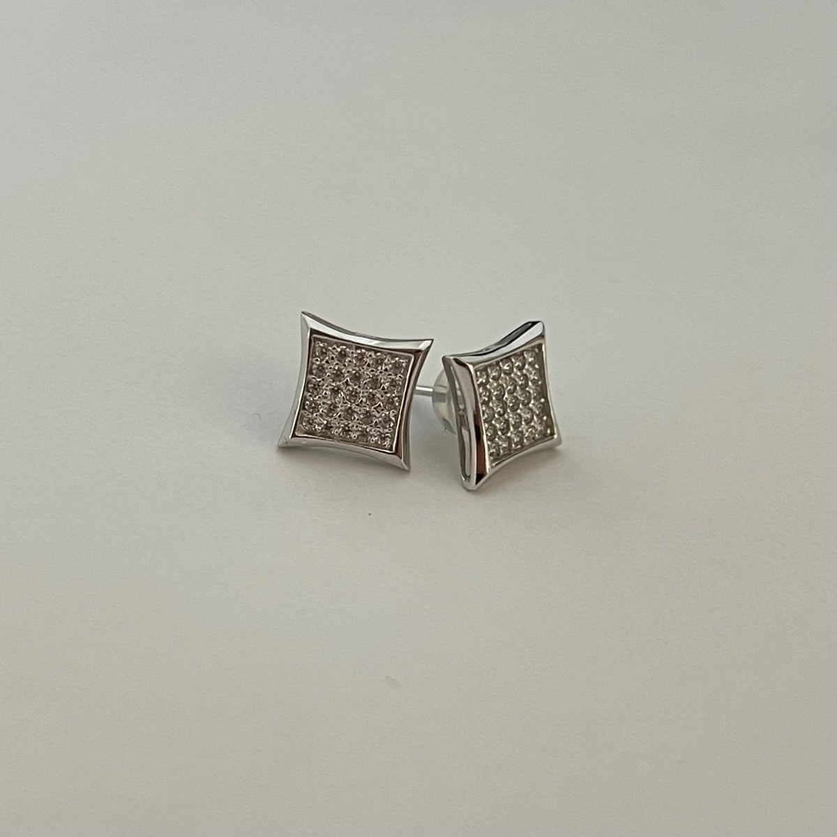 14K White Gold Earring with CZ