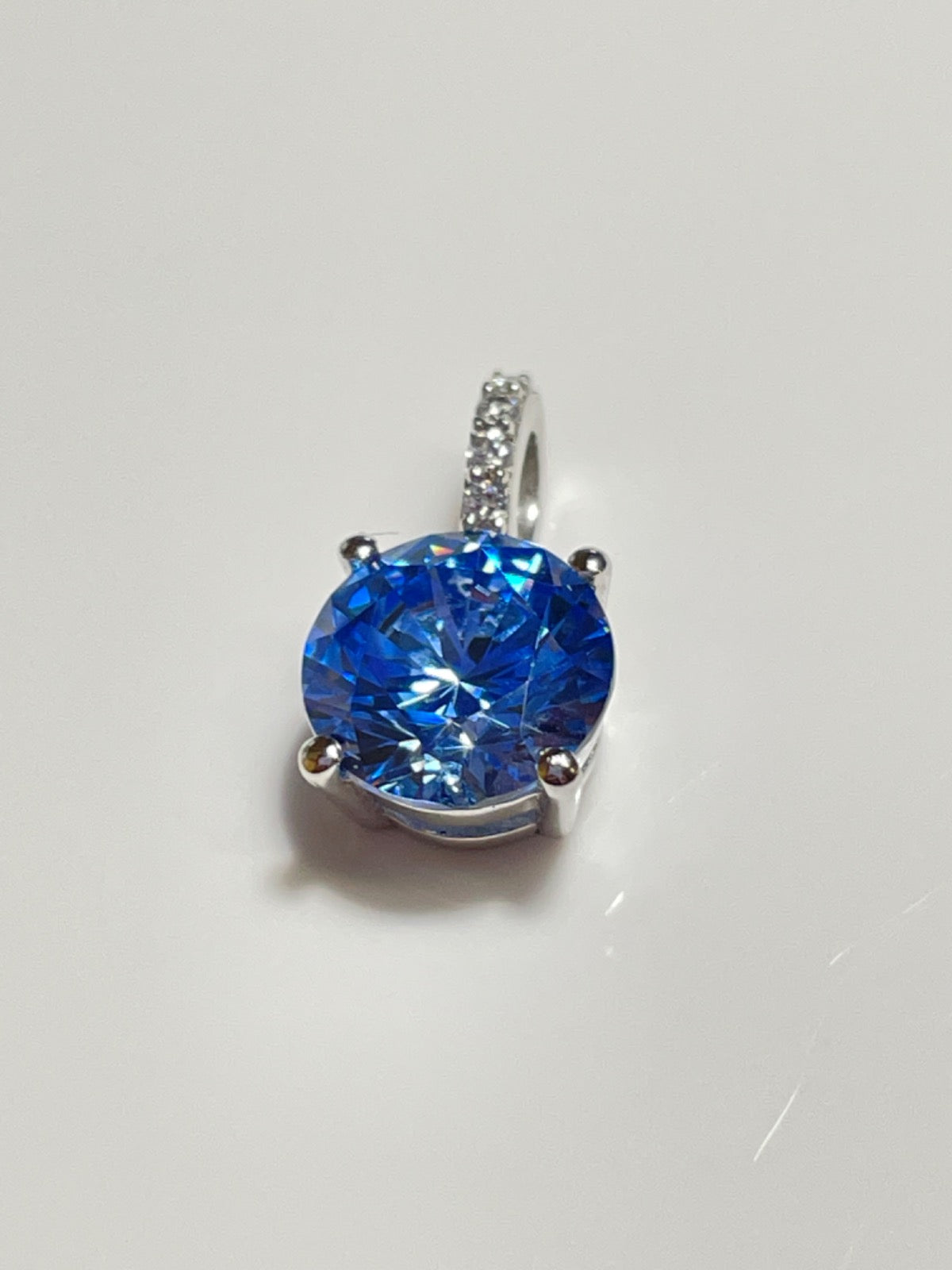 Silver Pendant with CZ