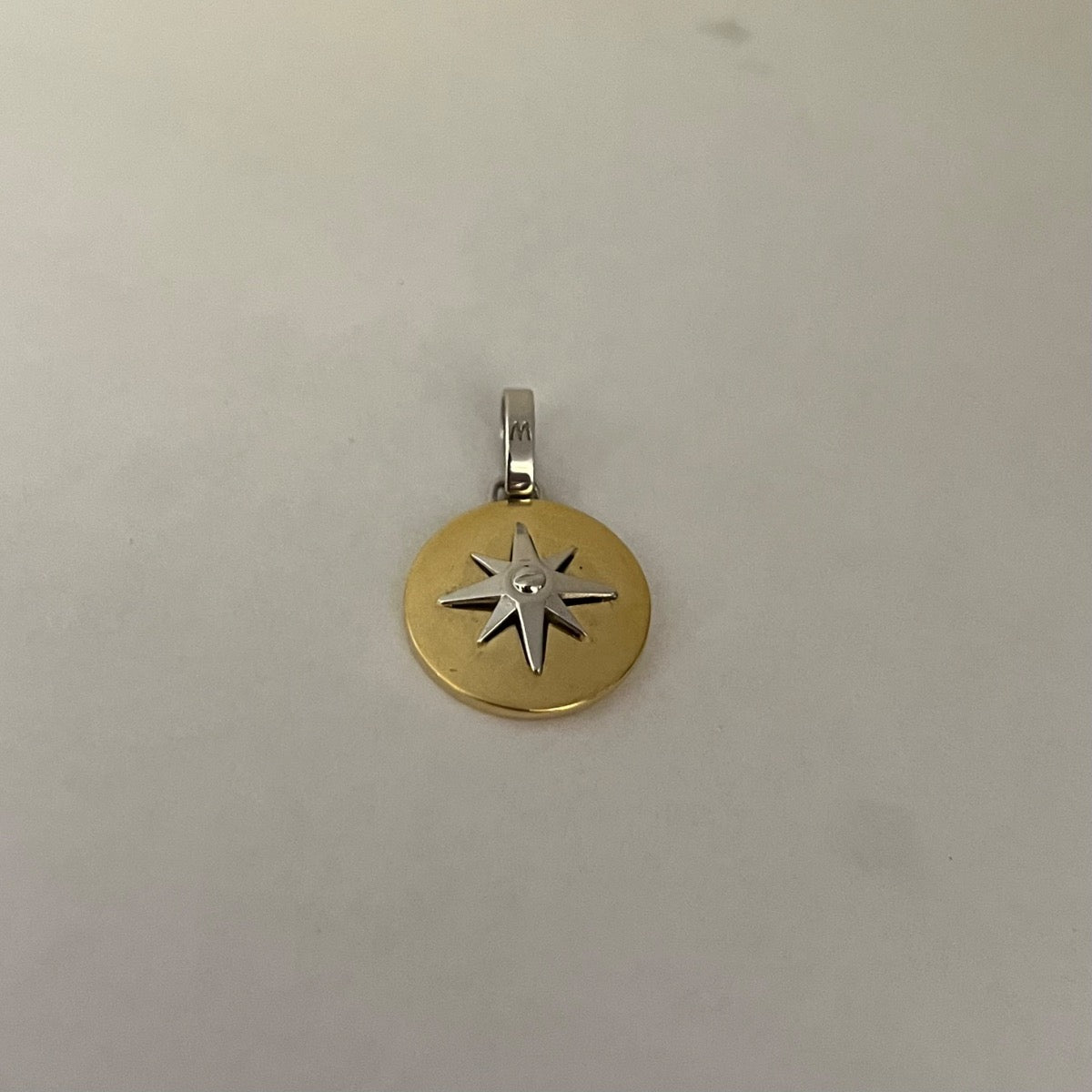 18K Two-Tone Gold Star Pendant