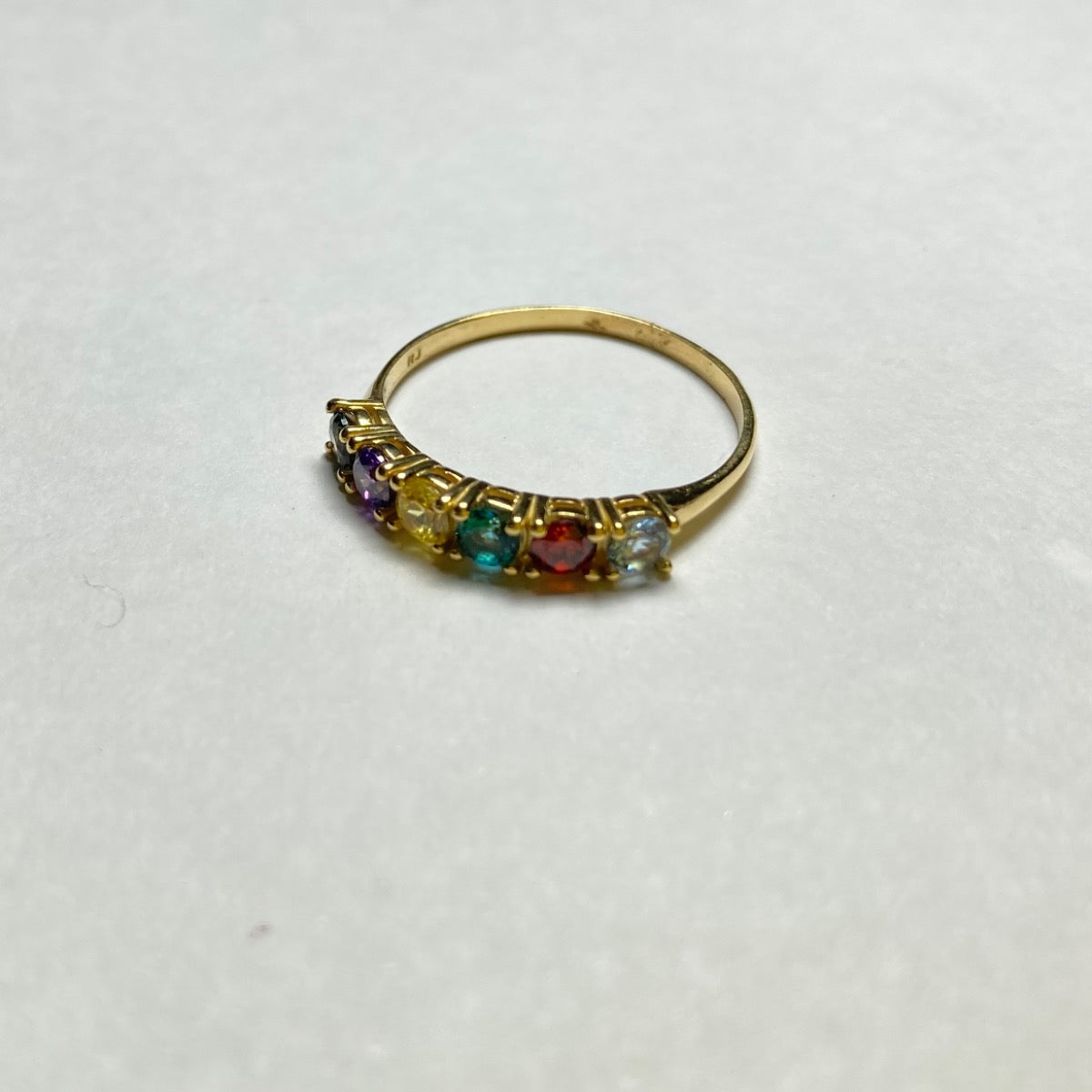18K Yellow Gold Ring with CZ