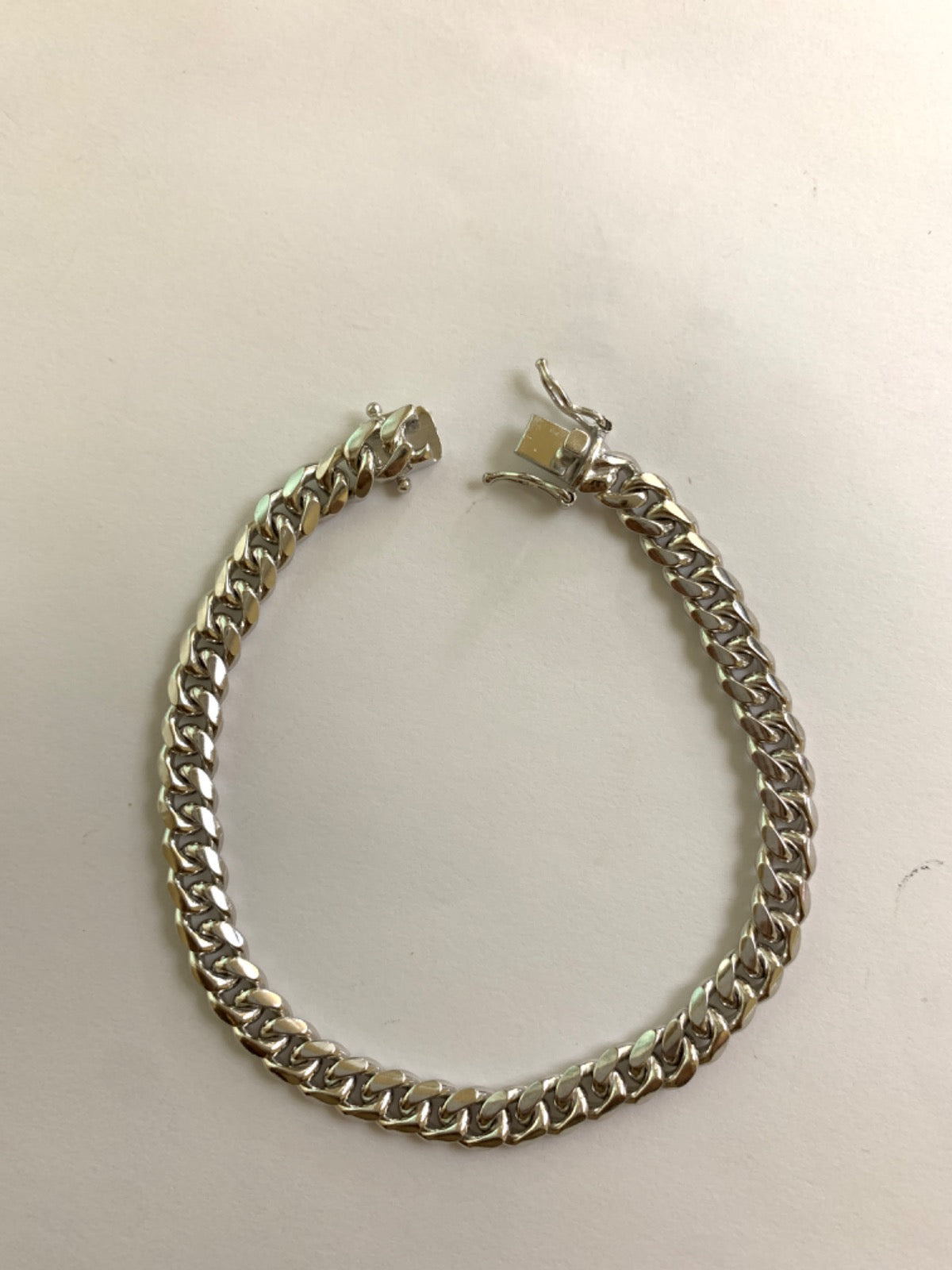 White Silver Men's Bracelet