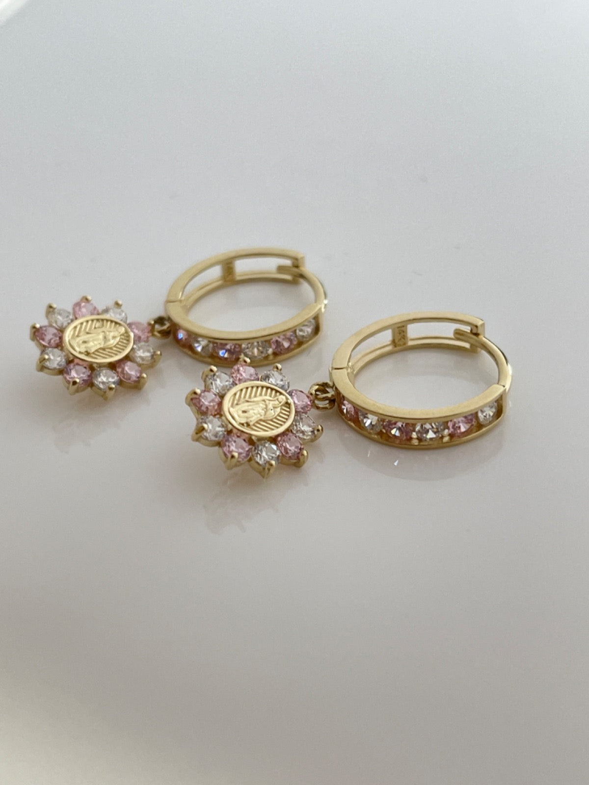 14K Yellow Gold Earring with CZ