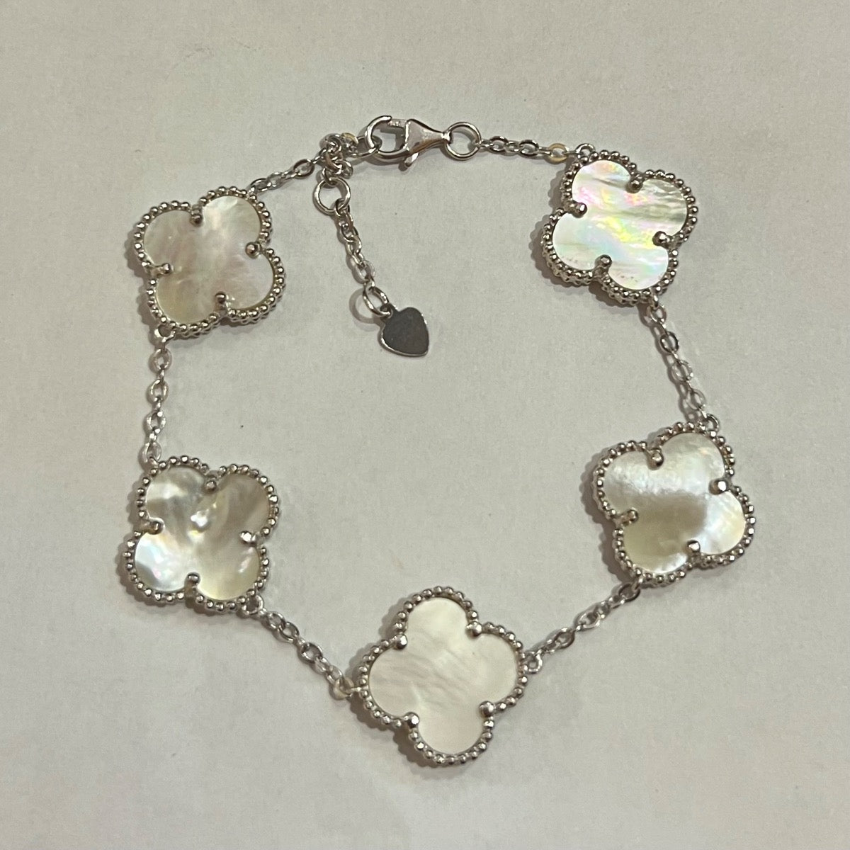 Silver Four Leaf Clover Bracelet