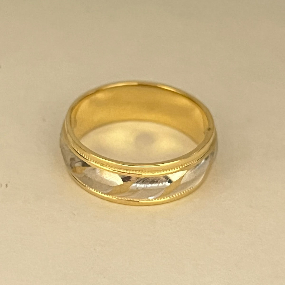18K Two-Tone Gold Wedding Band