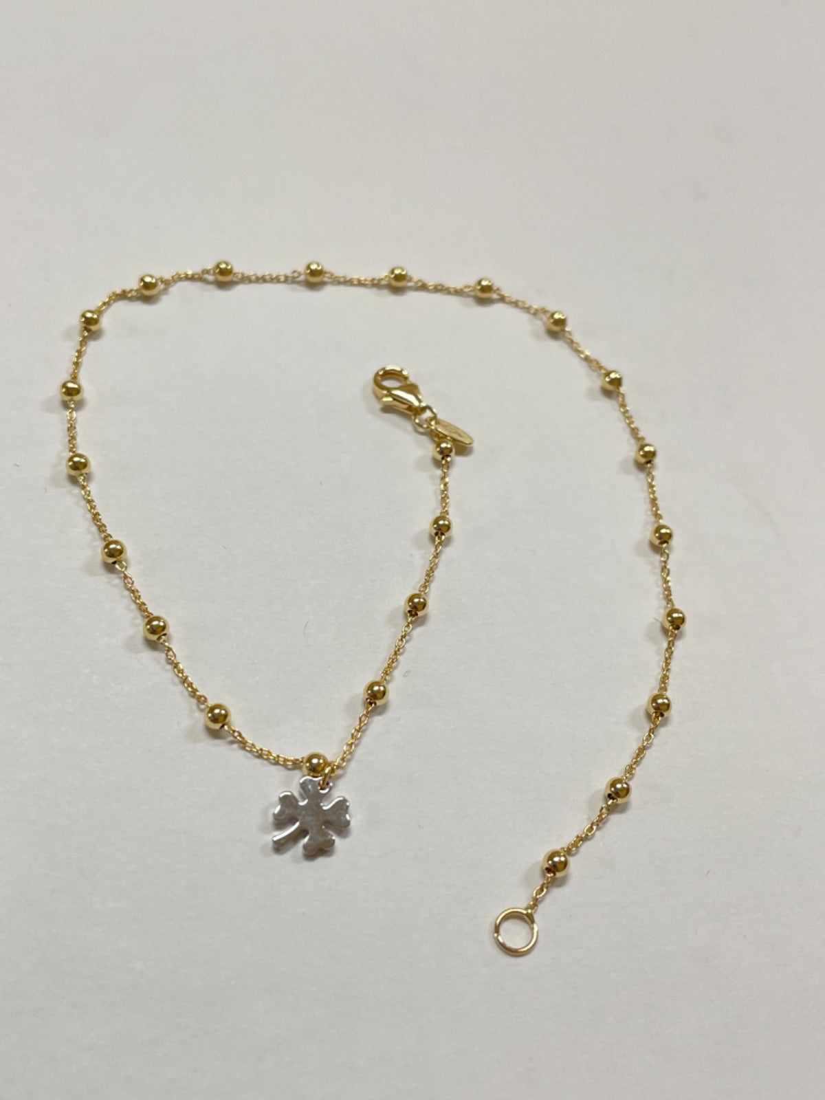 18K Two-Tone Gold Anklet