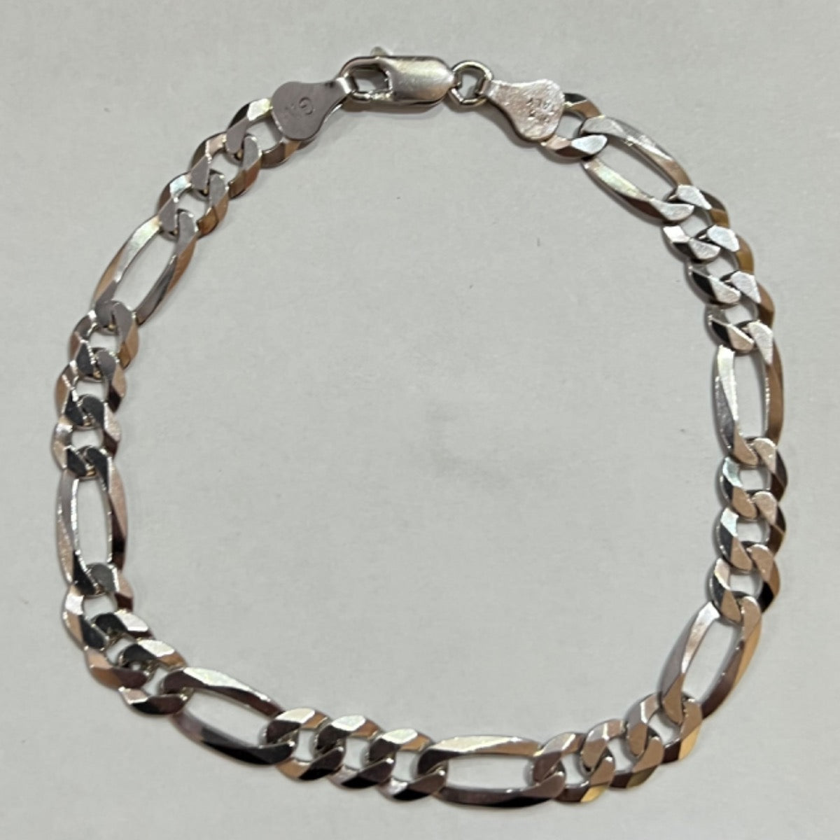 Silver Figaro Bracelet