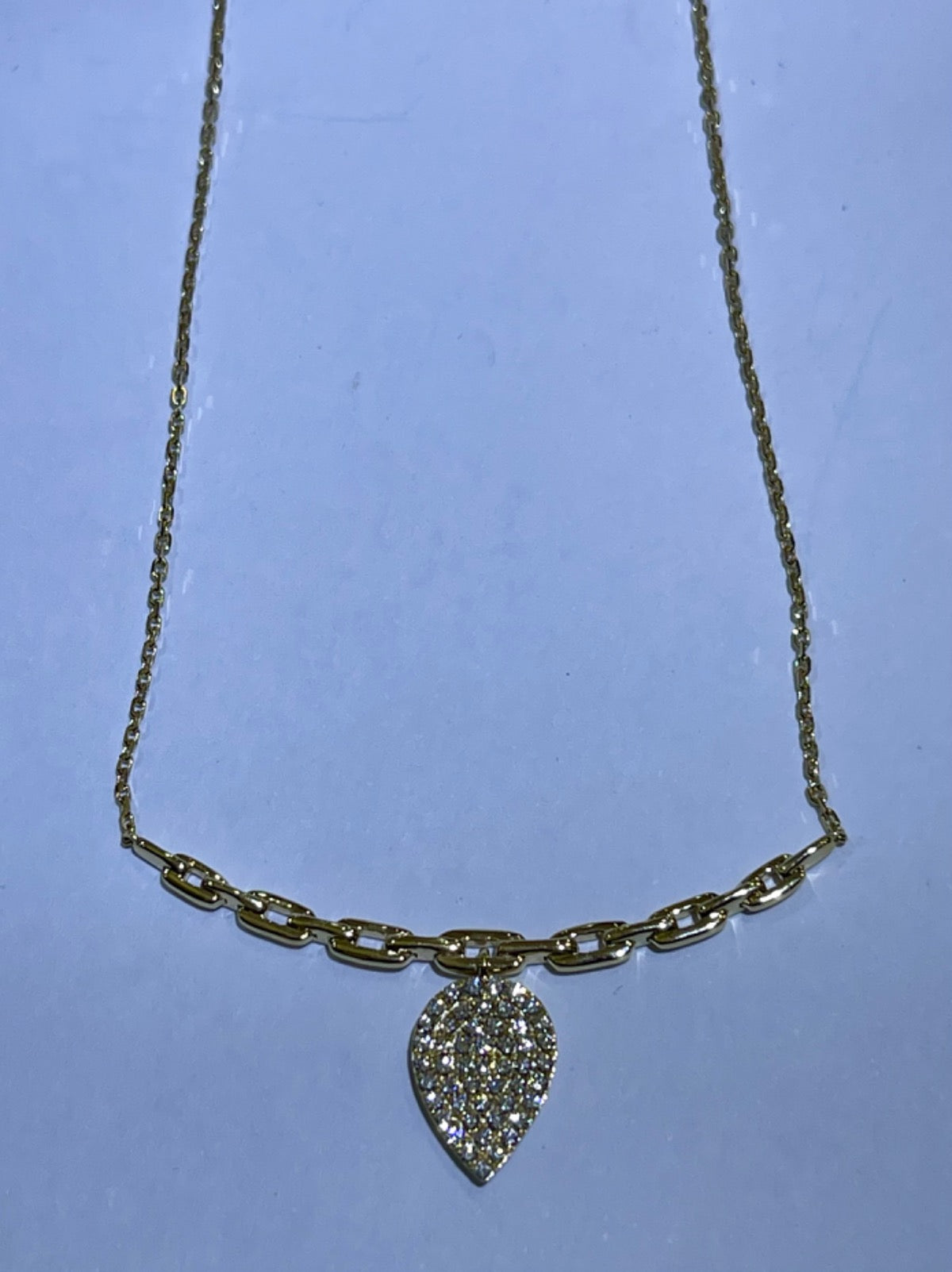 14K Yellow Gold Necklace with Diamond