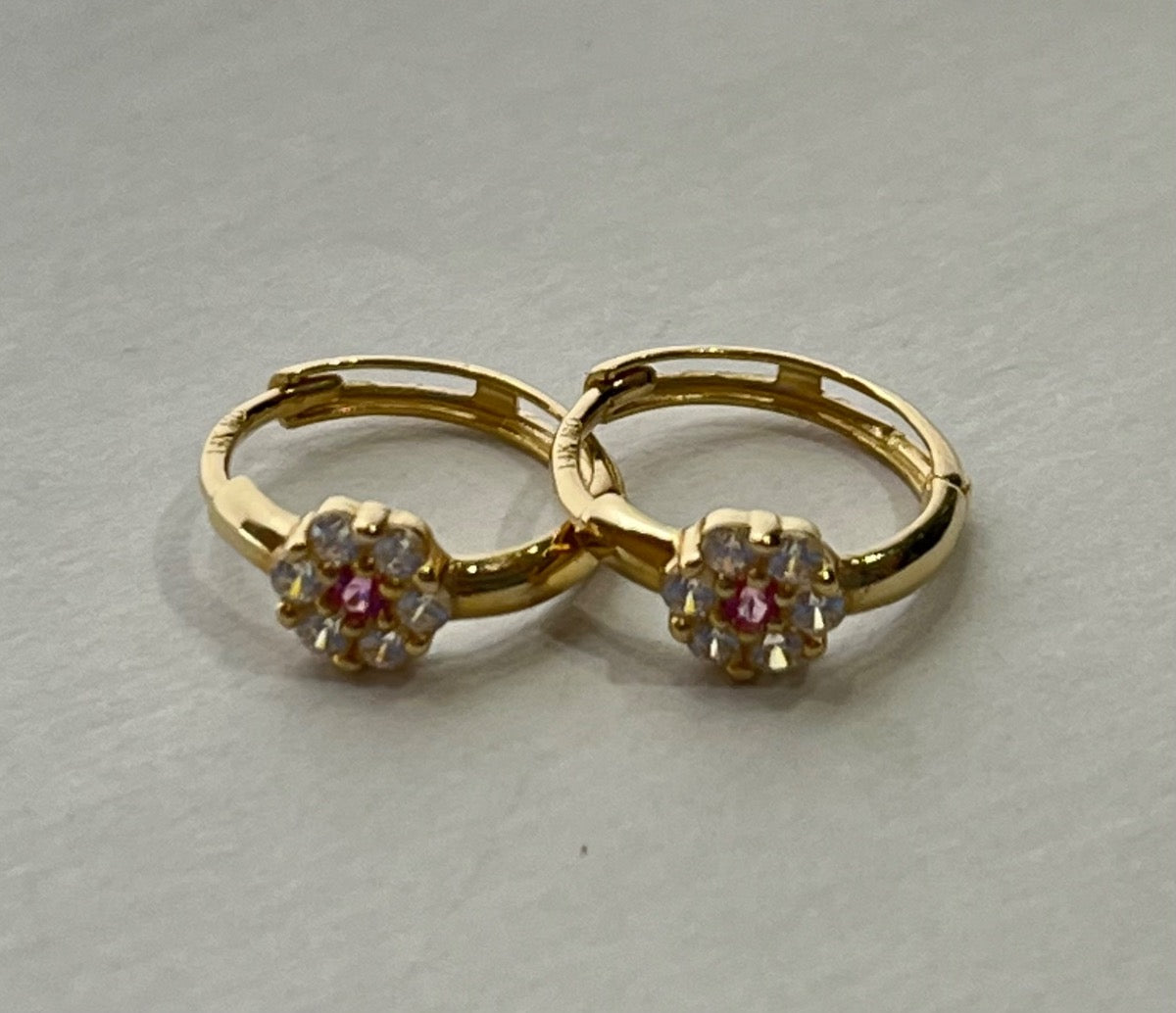 14K Yellow Gold Hope Earring with CZ