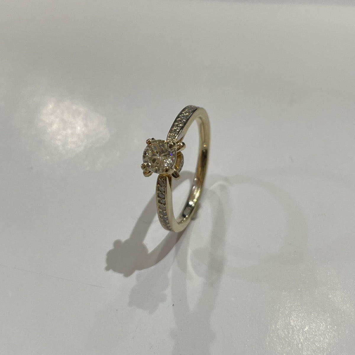 14K Two-Tone Gold Engagement Ring with Diamond