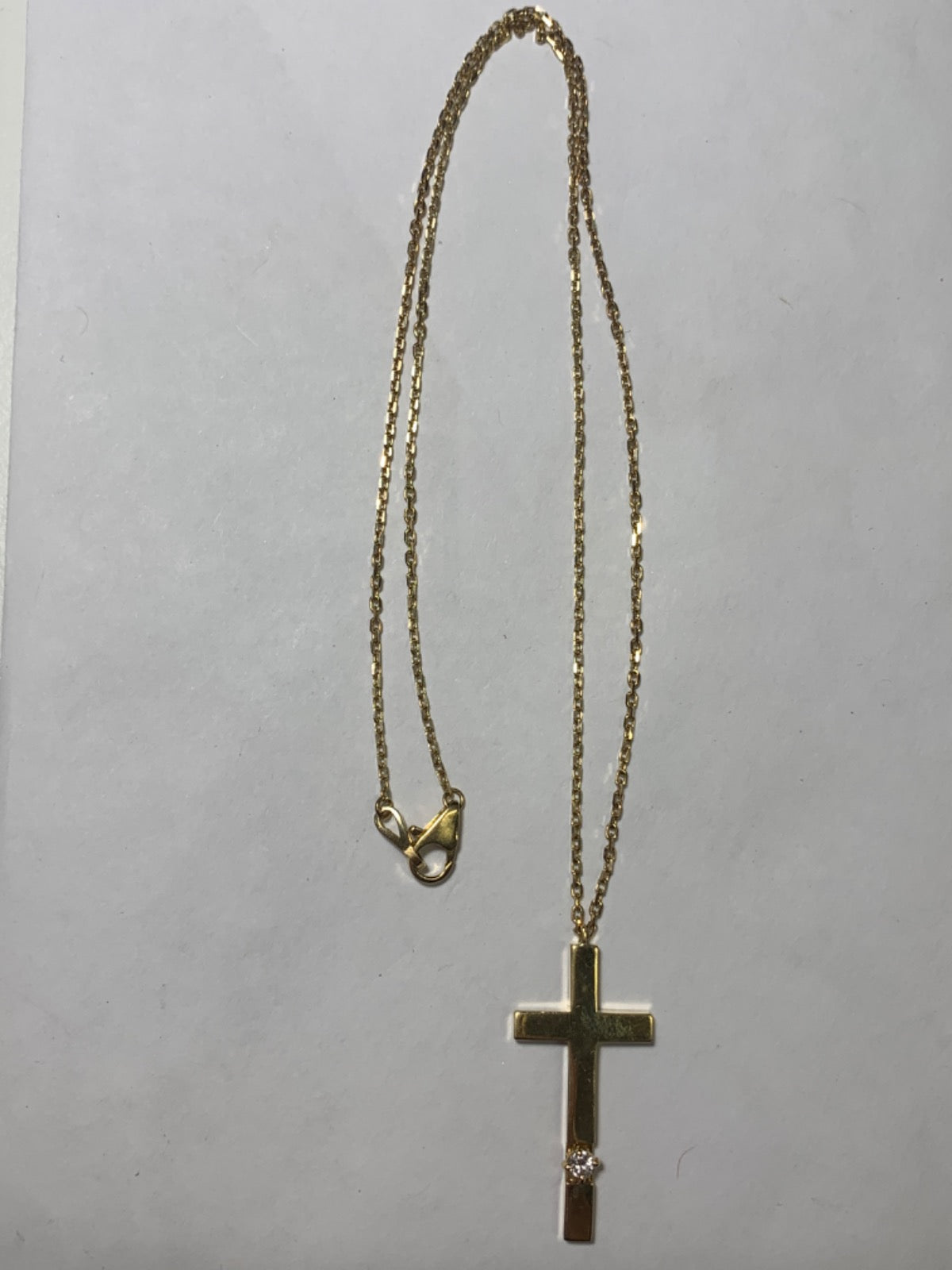 18K Yellow Gold Chain with Diamond