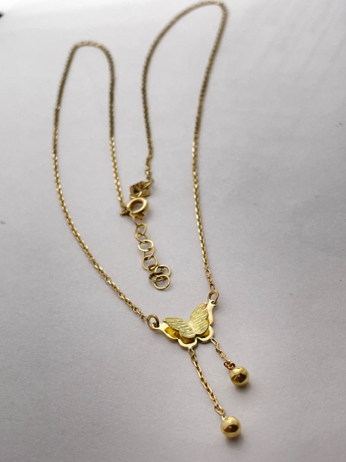 18K Yellow Gold Charm Necklace Set