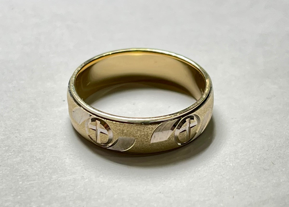 18K Two-Tone Gold Wedding Band
