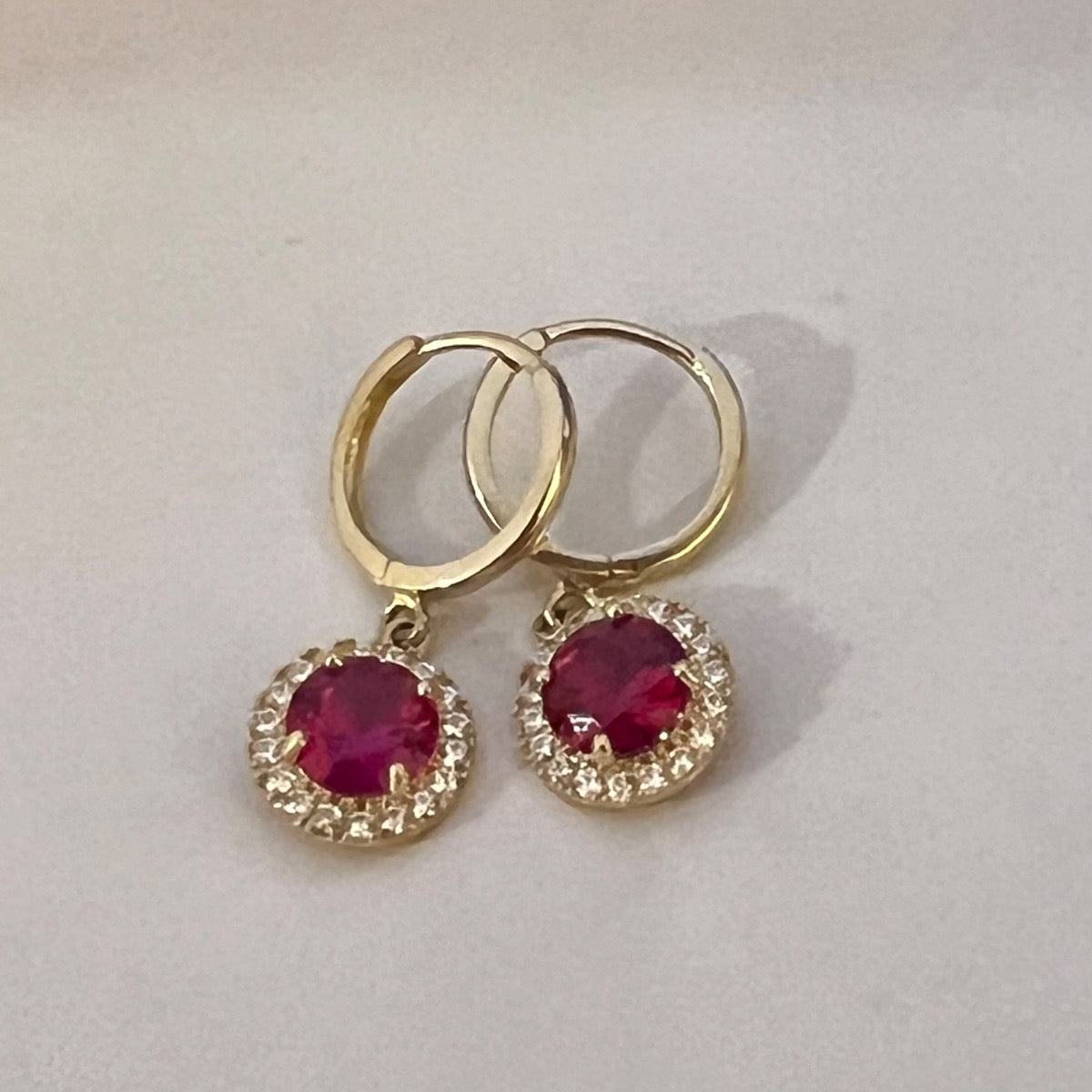 14K Yellow Gold Earring with CZ