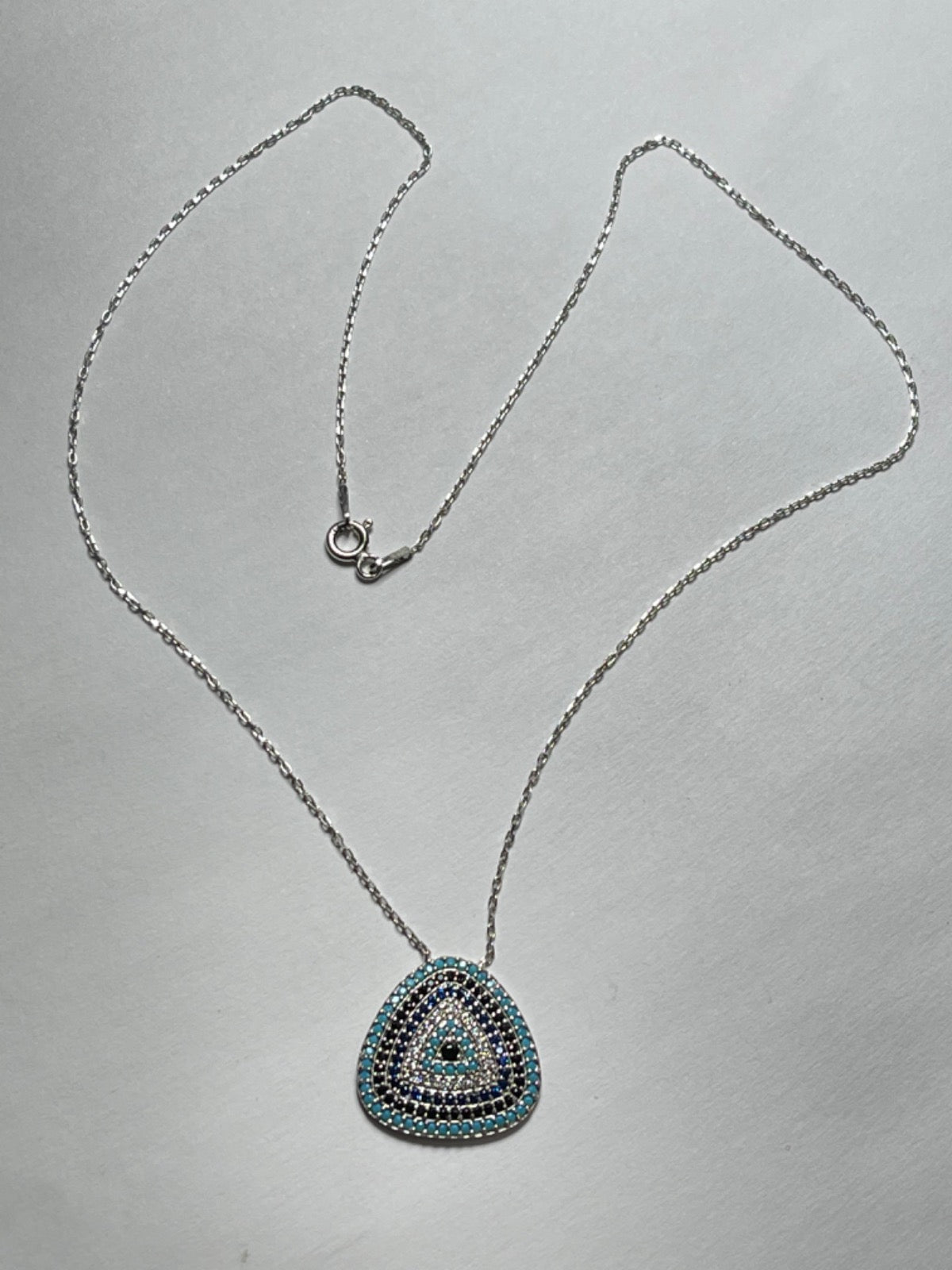 Silver Necklace with CZ