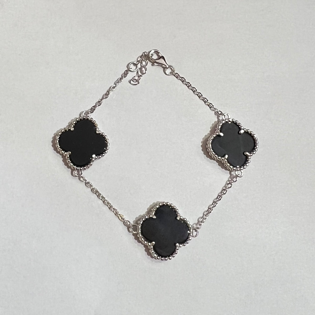Silver Four Leaf Clover Bracelet