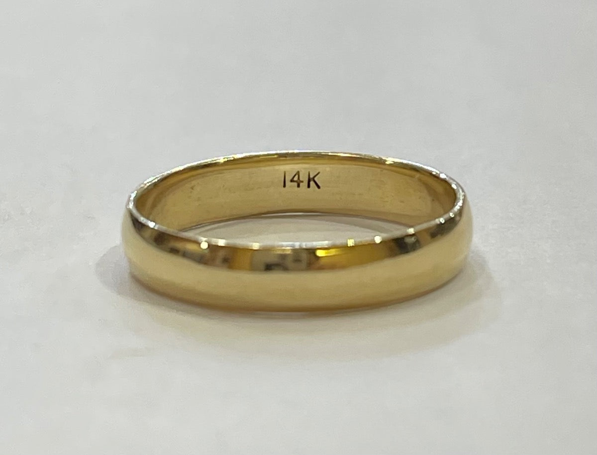 14K Yellow Gold Wedding Band