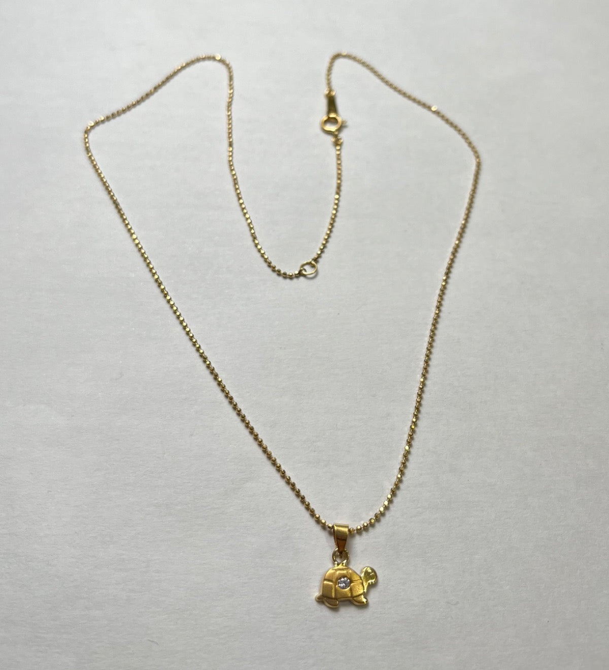 18K Yellow Gold Charm Necklace Set