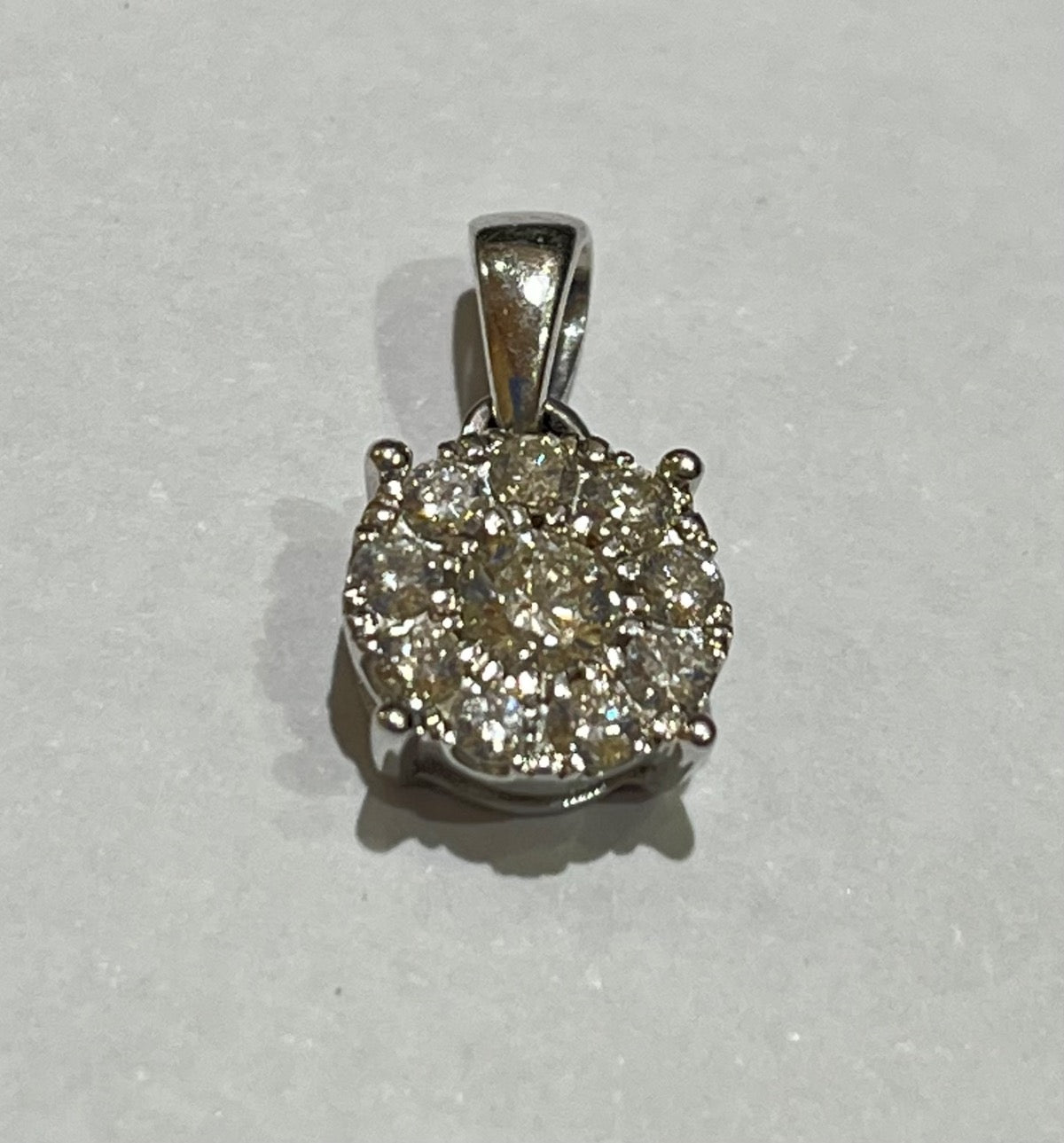 14K White Gold Charm with Diamond