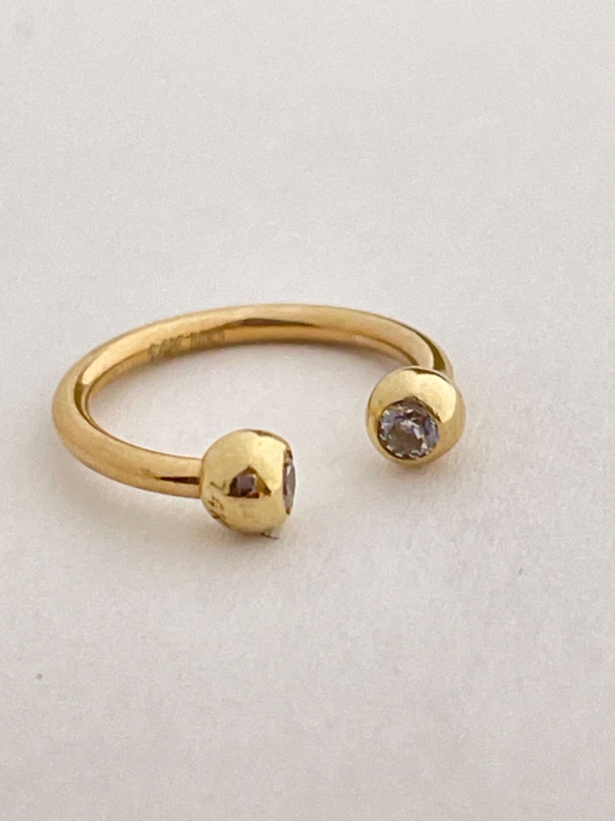 14K Yellow Gold Piercing with CZ