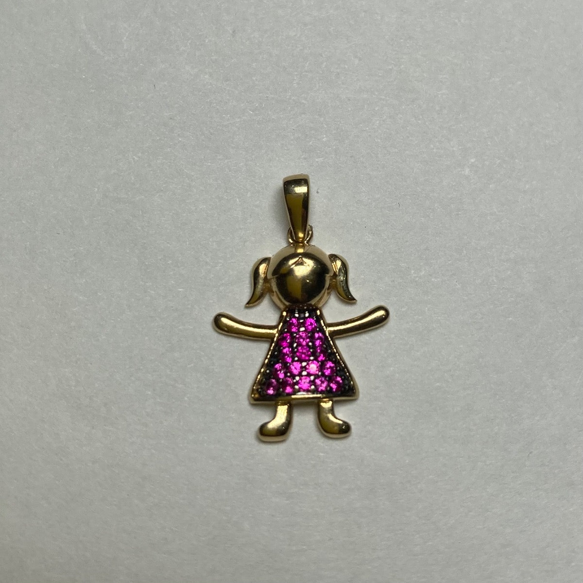 18K Yellow Gold Charm with CZ