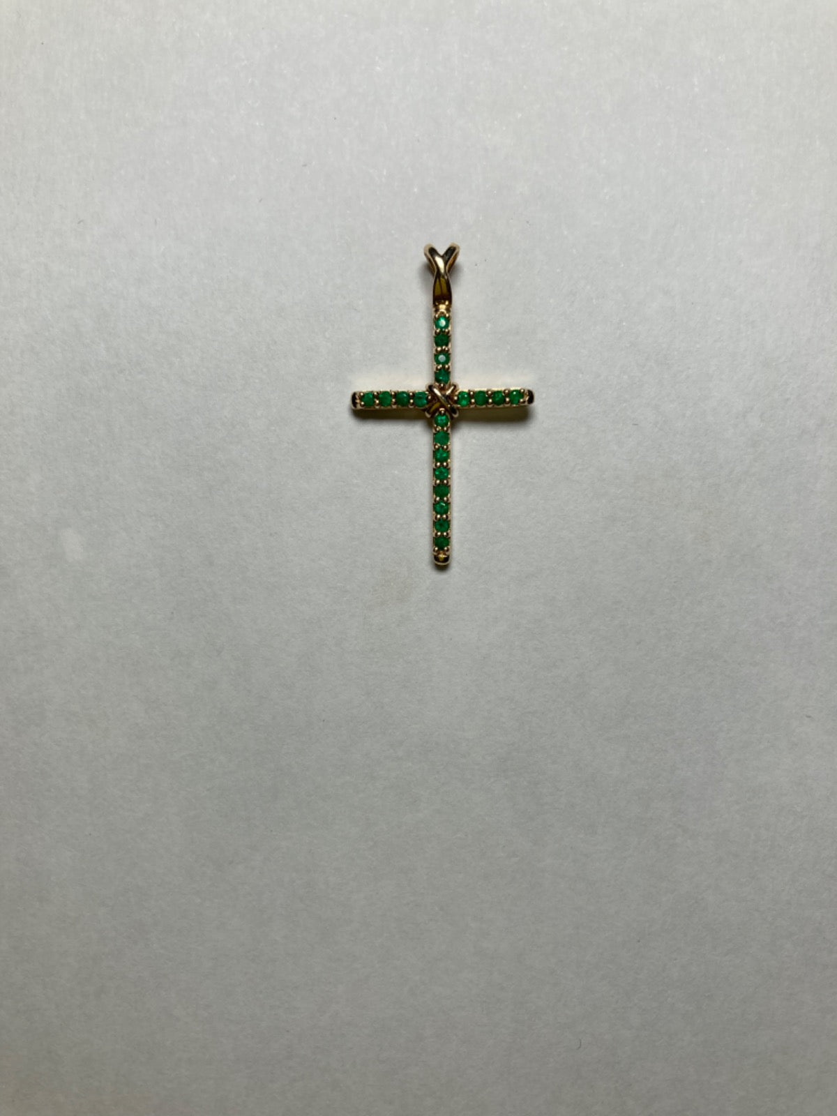 14K Yellow Gold Pendant with Emerald