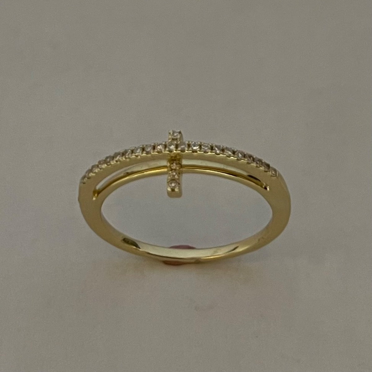 14K Yellow Gold Ring with Diamond